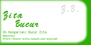 zita bucur business card